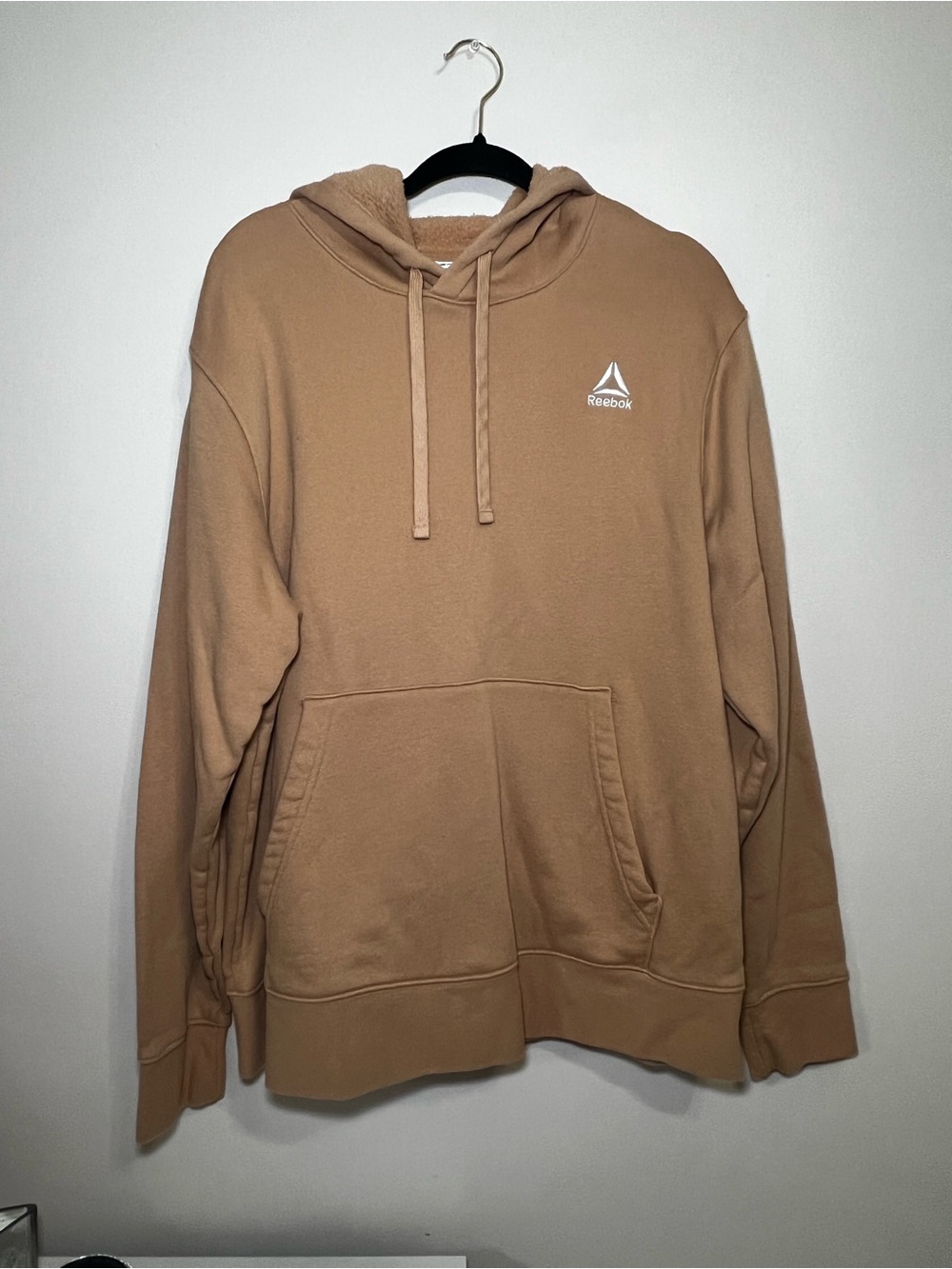 Reebok Tan Pullover Hoodie with Small Chest Logo
